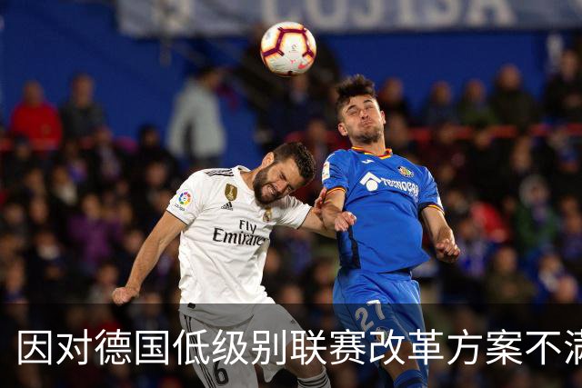 因对德国低级别联赛改革方案不满，大量球迷打出横幅进行抗议